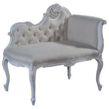 Settee La Rochelle French Lace Carved Rococo Venetian White Wood
