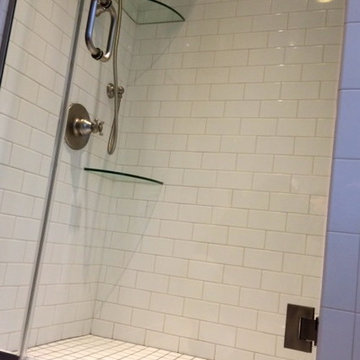 Hand Pressed Glass Tile Bathroom Project