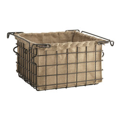 Sturdy Iron Lined Basket - Medium - Baskets