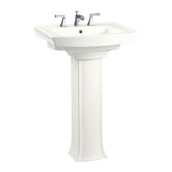 Kohler Archer Pedestal Combo Bathroom Sink, White - Bathroom Sinks