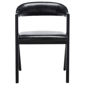Safavieh Couture Sherisse Vegan Leather Dining Chair Black