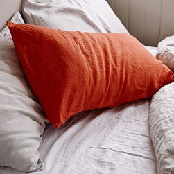 Tangerine Linen Pillowslip Set | In Bed - Sheet And Pillowcase Sets