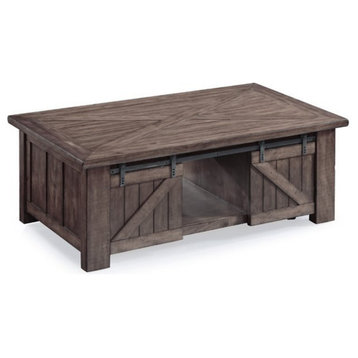 Magnussen Garrett Lift-Top Coffee Table in Weathered Charcoal