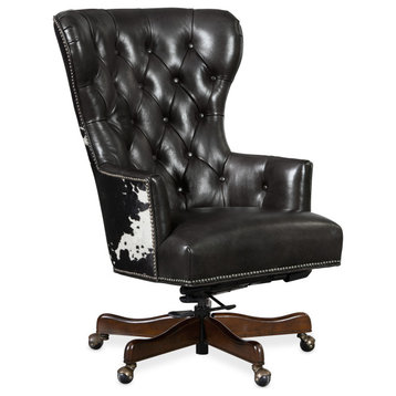 Katherine Executive Swivel Tilt Chair With Black & White HOH