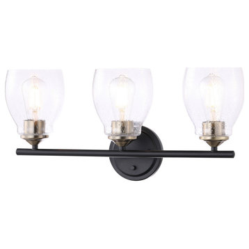 Minka Lavery Winsley 3-Light Wall Sconce 2433-878, Coal And Stained Brass