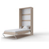 MILANO Wall Bed, Sonoma Oak, With Mattress 35.4 X 78.7 Inch