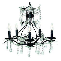 5-Light-Chandelier-in-Black-Cinderella - Chandeliers