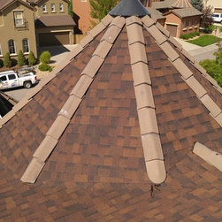 Tile ridges on asphalt roof - Products