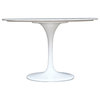 Flower Marble Table 60", White