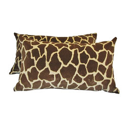 Giraffe Print Pillow - Decorative Pillows