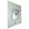NeXtime Stripe Pendulum Square Frosted Glass Wall Clock
