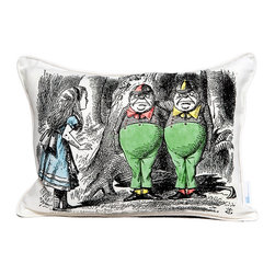 Kuchi Kuu - Alice And The Tweedles Hand Painted Photograph On Belgian Linen, 20x30 - Decorative Pillows