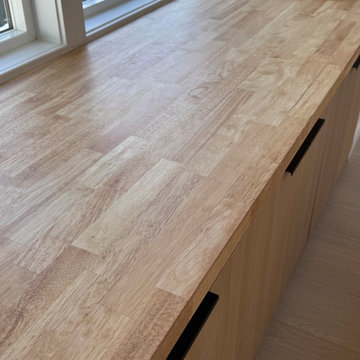 Custom Built-In Storage Cabinet Under Window | Modern Organic Design