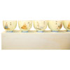 Chinese OffWhite Kid Lohon Graphic Porcelain Handmade Tea Cup 6 pieces Set ws592
