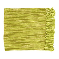 Teegan Collection Citrus Green and Ivory Throw by Surya - Throws