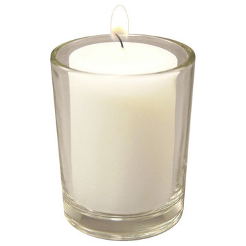 15-Hour Candles in Clear Glass Votives, 12-piece set