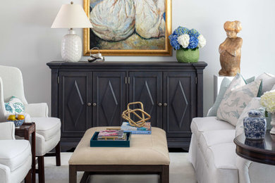 Transitional living room photo in Richmond