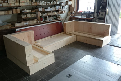 Neuanfertigung eines Einbausofas