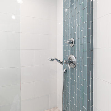 "Hers" Master Bath Frameless Shower