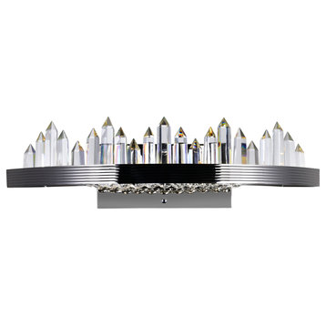CWI Lighting 1218W24-613 Agassiz LED Sconce With Polished Nickel Finish