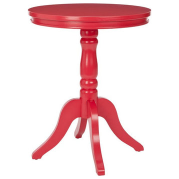 Ashley Round Top Side Table, Hot Red