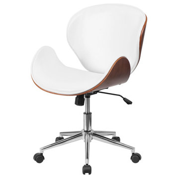 Roseto FFIF82452 21.5"W LeatherSoft Blend Swivel Chair - White