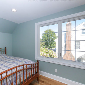 Double Casement Window in Lovely Bedroom - Renewal by Andersen Long Island, Quee
