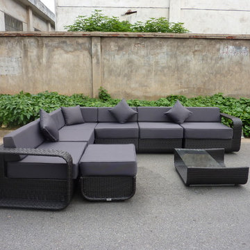 poly rattan sofa