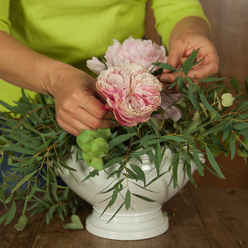 Une composition dans un style jardin anglais