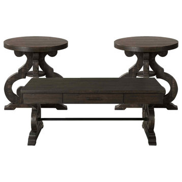 Picket House Furnishings Stanford 3-Piece Occasional Set, Coffee and 2 End Table