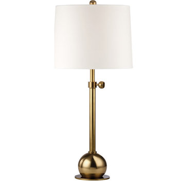Marshall Table Lamp - Vintage Brass, White