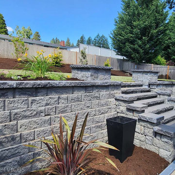 Salmieri Project - Retaining Walls, Steps & Landscaping Portland 2023 & 2024