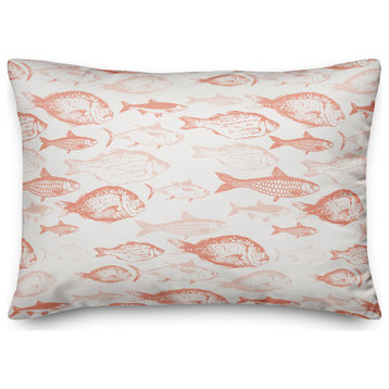 Shades Of Fish Coral 14x20 Pillow