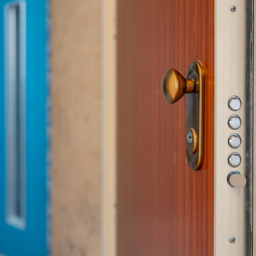 Apartment Entrance Door Hardware and Communal Hall Tiles