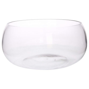 Large 16" Glass Vase Centerpiece Bowl | Display Serving Decorative Classic