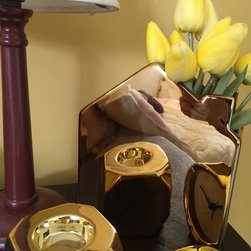 yellow tulib with gold - Accessories and Decor