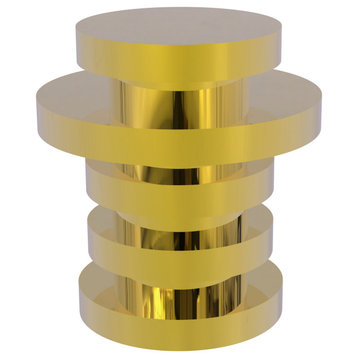 Designer Cabinet Knob, Polished Brass