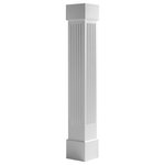 Ekena Millwork - Craftsman Classic Square Non-Tapered Fluted PVC Column - The square column, a timeless style is now available in expanded cellular PVC for quick, easy assembly and virtually maintenance-free! Classic Craftsman Series Columns are not prone to the same environmental damage as real wood, such as splitting or cracking. Their E-Z Lock joints will not separate due to disproportionate changes in panel dimensions. When two coats of acrylic latex paint are applied, Classic Craftsman Series Columns will deliver years of service as promised by their Limited Lifetime Warranty against rot, corrosion, and moisture damage.