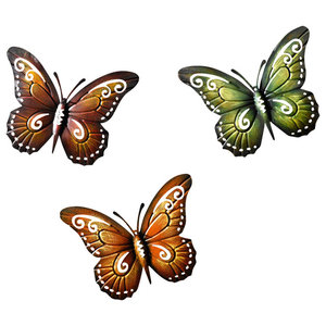Metal Butterfly Wall Decor With Ornate Wings Contemporary Outdoor Wall Art By Pier Surplus