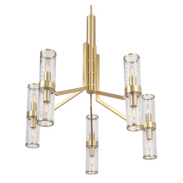 Norwell 8153-ADB-CL Tulip Sconce Light. Clear Glass. Acid Dipped Black