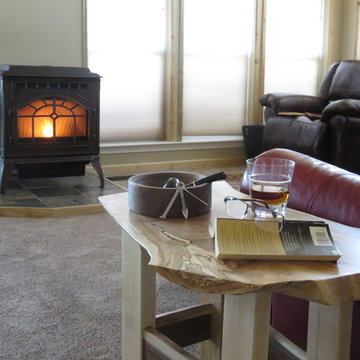 Silver Maple End Table with Black Walnut Accents