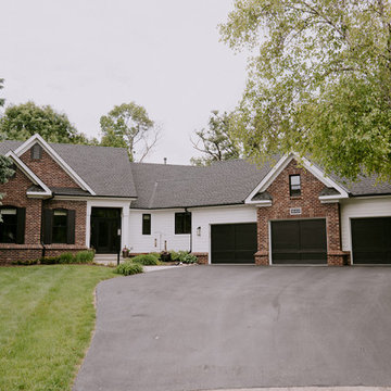 Black Marvin Windows & James Hardie White Siding Eden Prairie MN