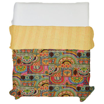 Indian Handmade Patchwork Quilt, Queen Vedant Designs