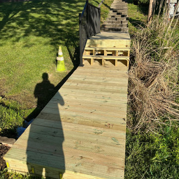 Improved Public Lake Access Walkway with Westbury Aluminum Railing in Lake Wauko