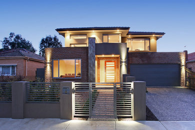 This is an example of a contemporary exterior in Melbourne.