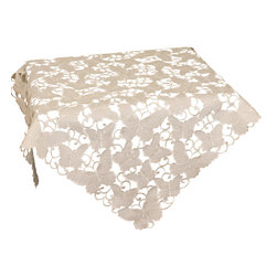 Xia Home Fashions - Mariposa 34"x34" Table Topper - Tablecloths