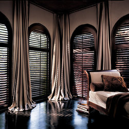 Heritance&reg; hardwood shutters with Front Tilt Bar - Window Treatments