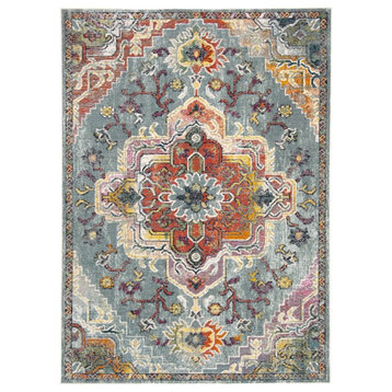 Safavieh Crystal 4' x 6' Rug in Teal and Red