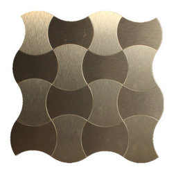 GL Stone Tile - Moroccan Style Aluminum Peel and Stick Mosaic Tile 11"x11" - Mosaic Tile