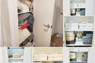 Linen Closet and Kitchen Organization